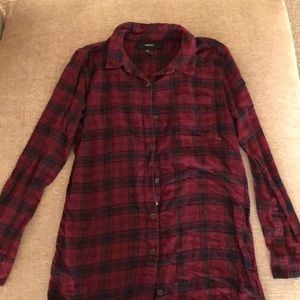 Long Red flannel